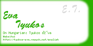 eva tyukos business card